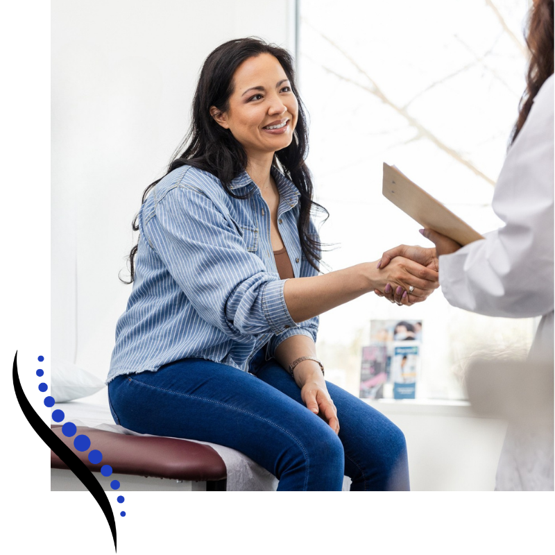 patient shaking doctor's hand